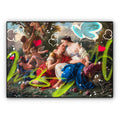 Crokett HMF - técnica mixta pintada a mano, 70x100cm, Cross Magri