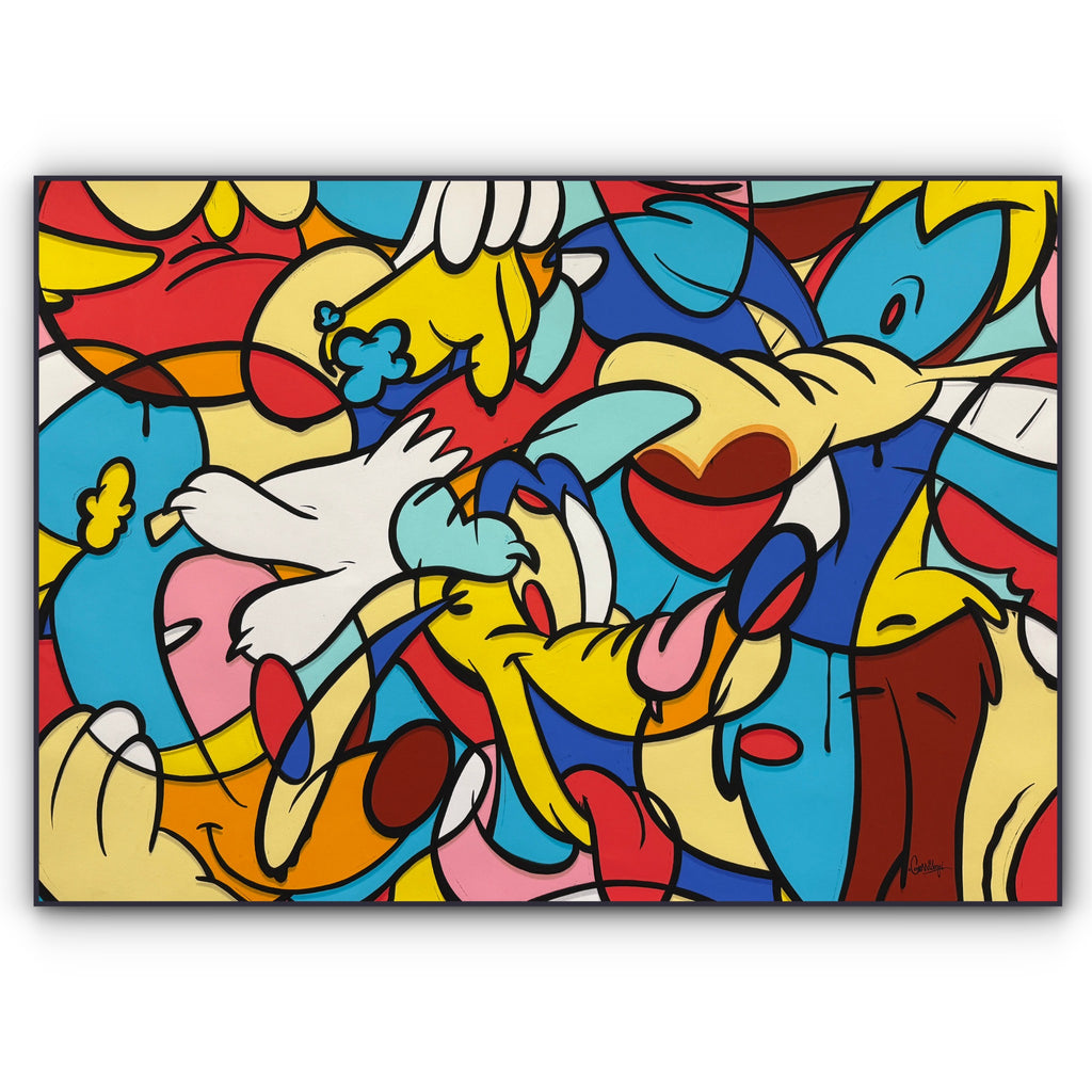 Reinaco - obra original 1/1, técnica mixta sobre lienzo, 100x145cm, Cross Magri